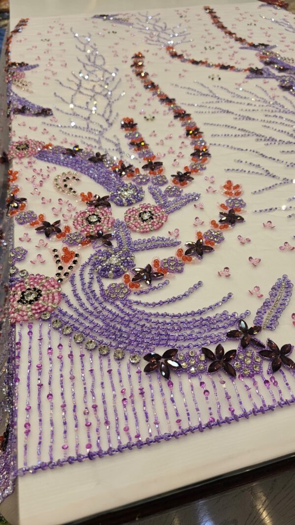 Seeke Handbeaded Lace(Purple)
