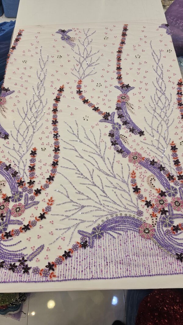 Seeke Handbeaded Lace(Purple)